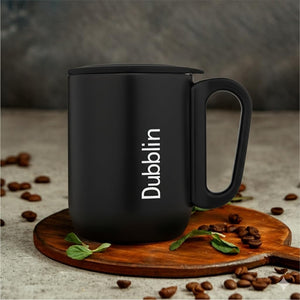 270 ml Stylish Black Sober Mug with Airtight Lid offistoreindia