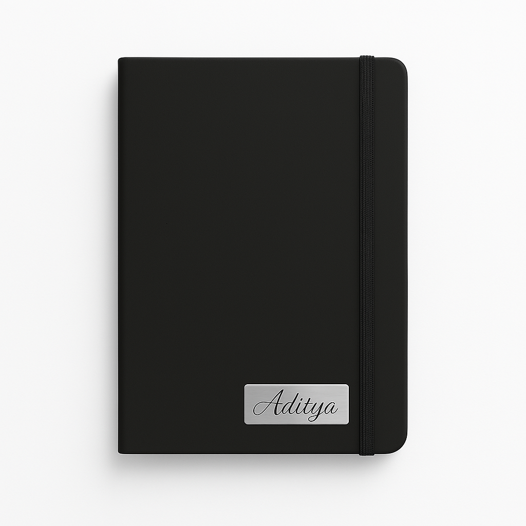 A5 Classic Black Corporate Diary with Italian PU Cover