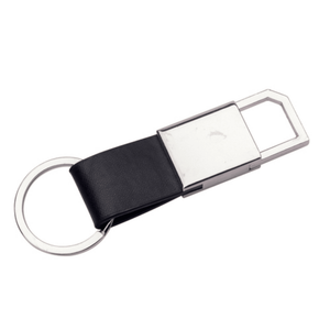 Black Leather Strap Metal 600 Keychain offistoreindia