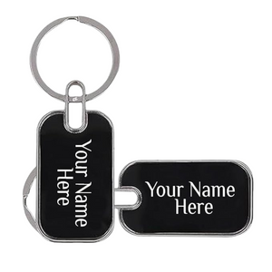 Combo Gift Set Rectangle Metal Keychain Personalized Black Metal Ballpoint Pen offistoreindia