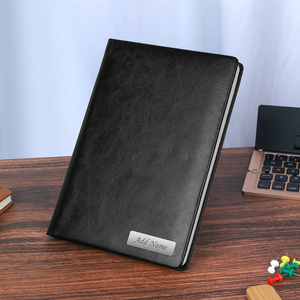 Corporate Gift Set Personalized Premium Leatherette Diary with Name Personalized Black Metal Ballpoint Pen offistoreindia