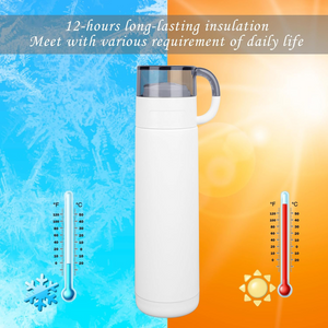 Elegenza Stainless Steel Vacuum Insulated Thermos Water Bottle with Cup – 500 ML offistoreindia