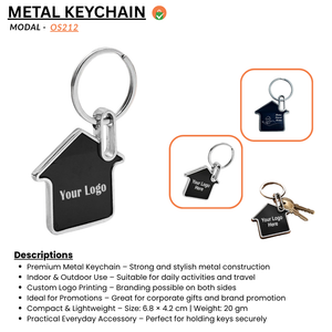 Home Shape Steel Keychain Premium House Design Metal Keychain for Gifting Branding offistoreindia