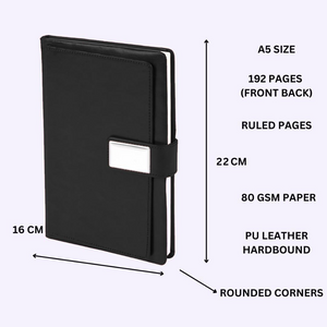 Leather Flap Journal Notebook Diary – A5 Document Organizer for Office Personal Use offistoreindia