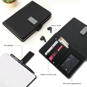 Leather Flap Journal Notebook Diary – A5 Document Organizer for Office Personal Use offistoreindia