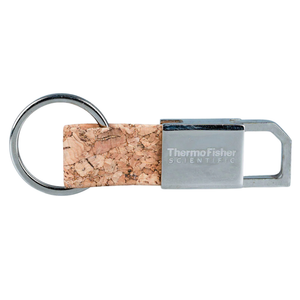 Mini Cork-Finished Strap Metal 600 Keychain offistoreindia