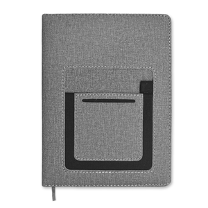 Premium A5 Jute Grey Diary with Card Pocket offistoreindia
