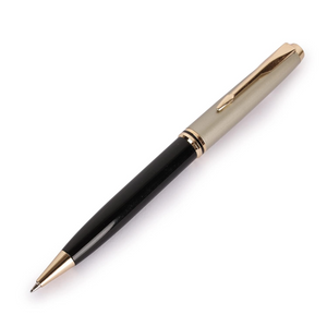 Shine Black Body Roller Ball Pen – Satin Gray Cap with Golden Arrow Clip offistoreindia