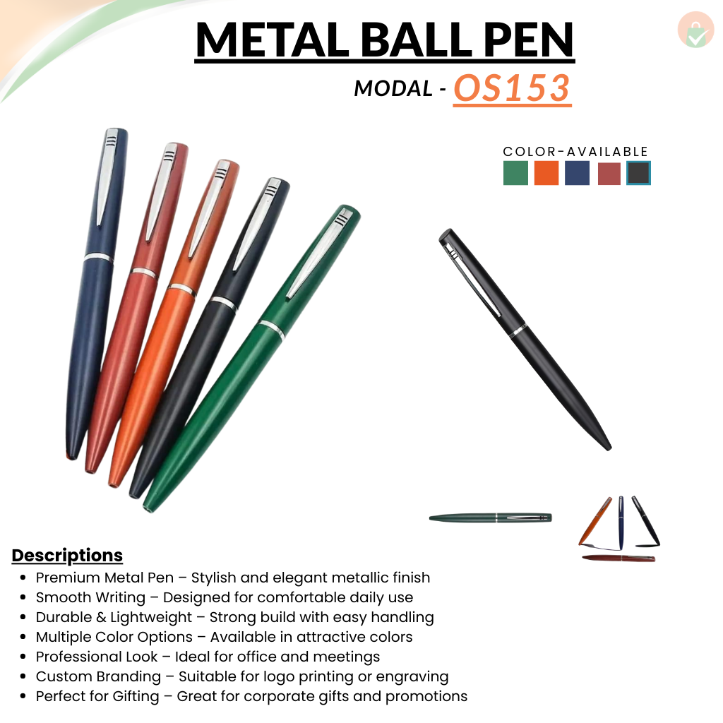 Custom Metal Ballpoint Pen – Black