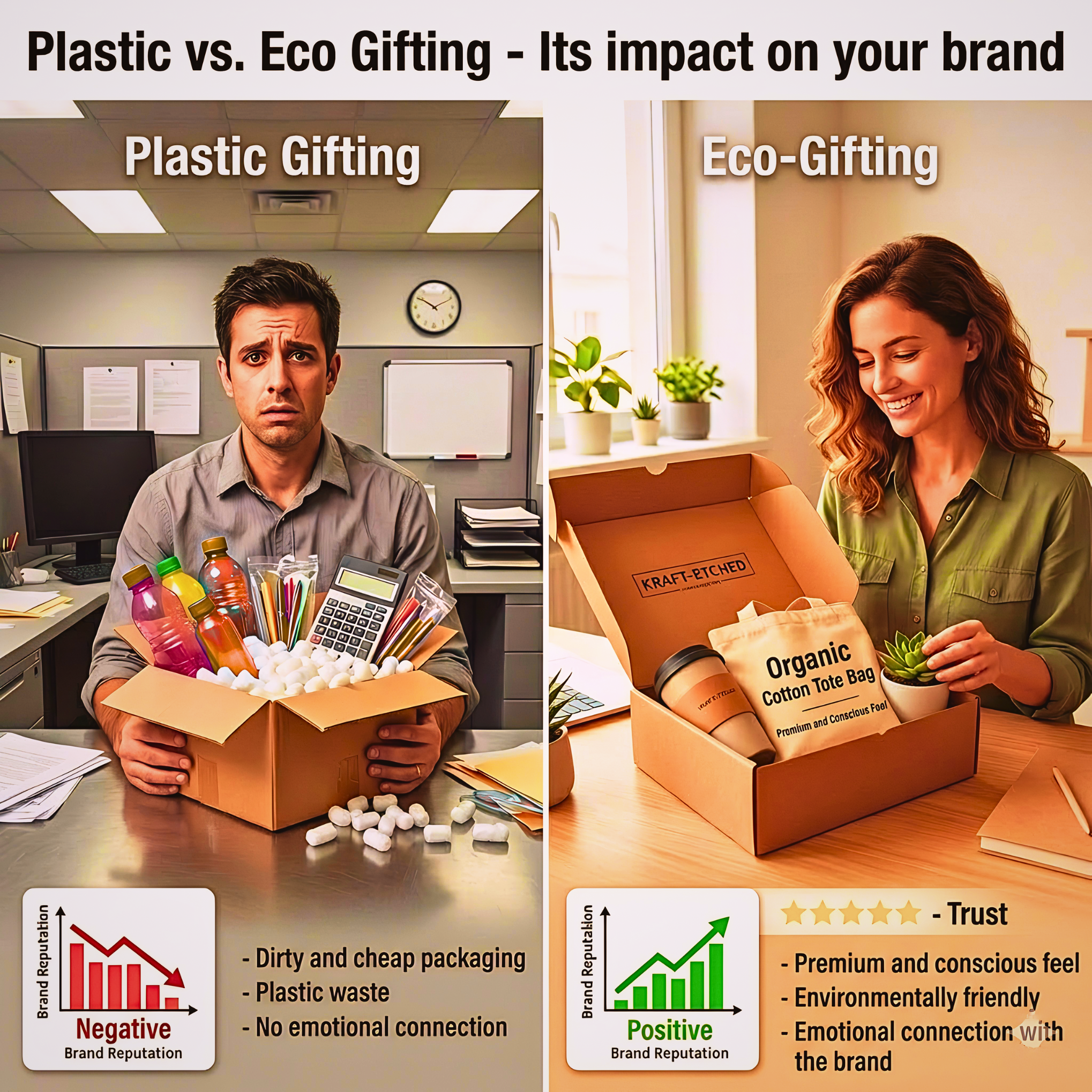 Plastic vs Eco-Friendly Corporate Gifting