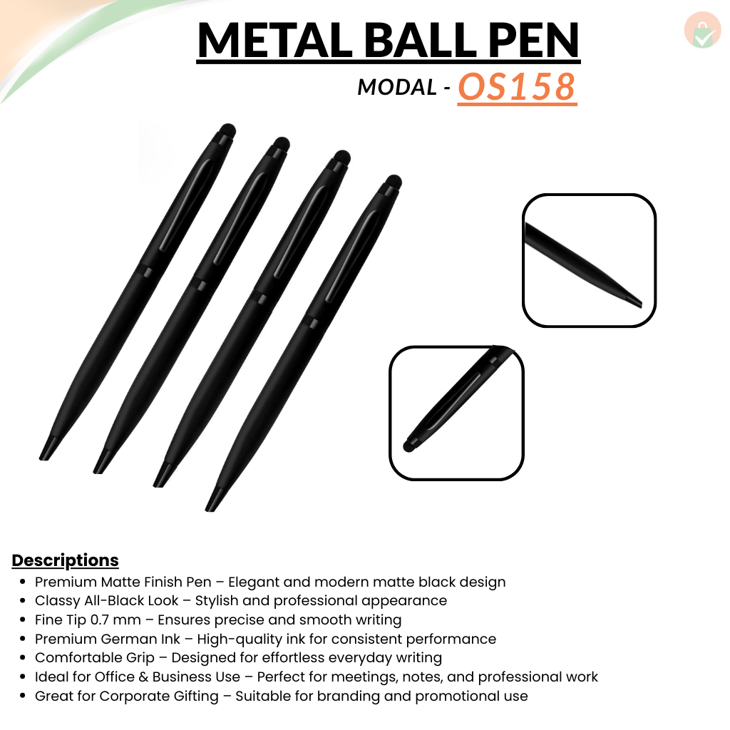 Stylus Ball Pen – Black