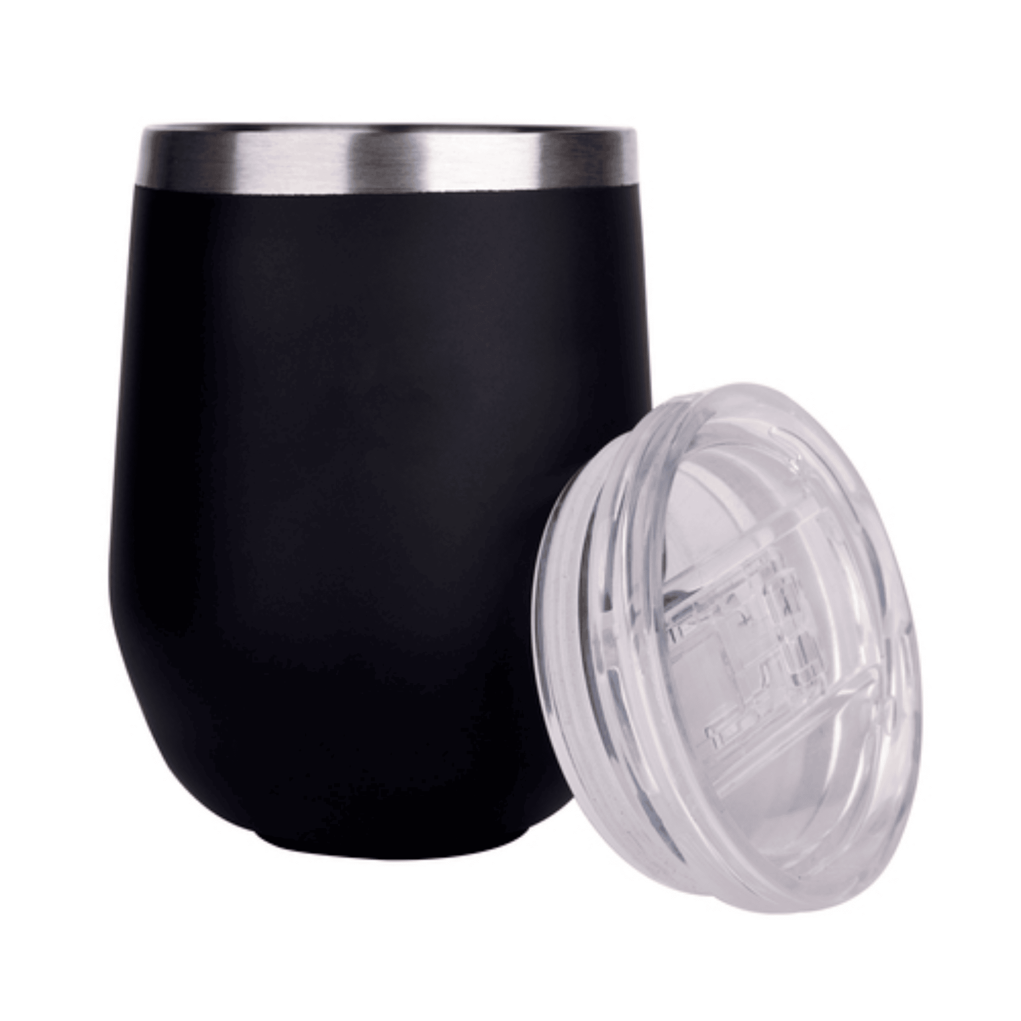 300ml Black Matte Finished Stainless Steel Mug with Lid offistoreindia