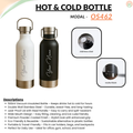 500ml White Stainless Steel Vacuum Bottle with Steel Handle – Double Wall Insulated Water Bottle offistoreindia