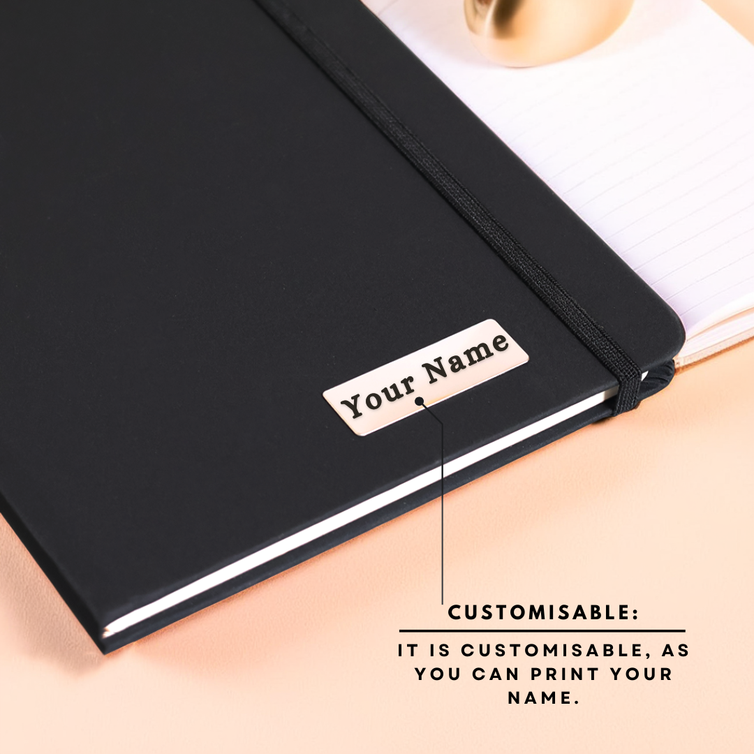 A5 Classic Black Corporate Diary with Italian PU Cover offistoreindia