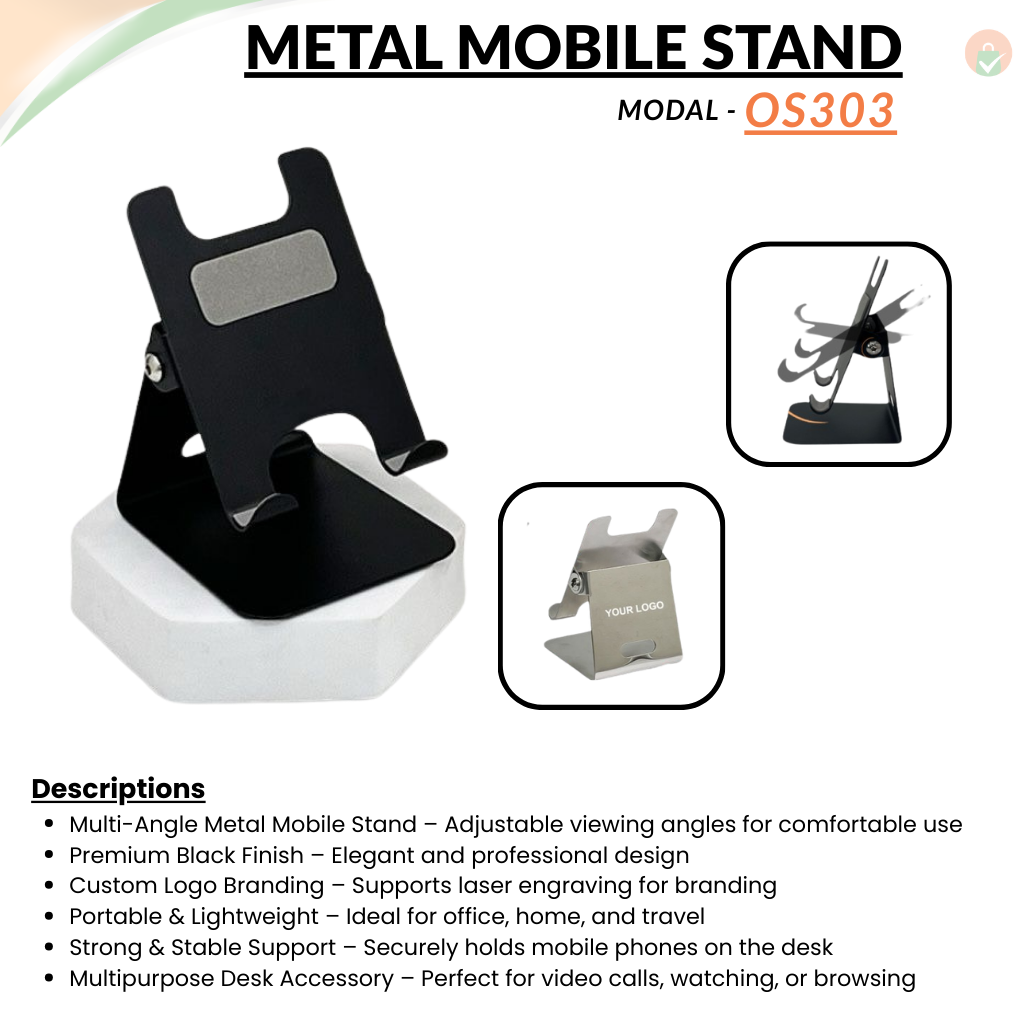 Adjustable Mobile Stand – Powder Coated Mild Steel offistoreindia
