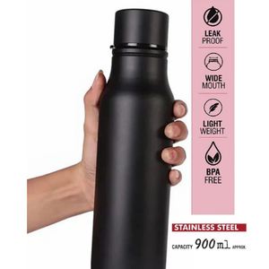 Black 750 ml Sturdy Sports Bottle – Premium Aluminium Water Bottle for Corporate Gifting offistoreindia
