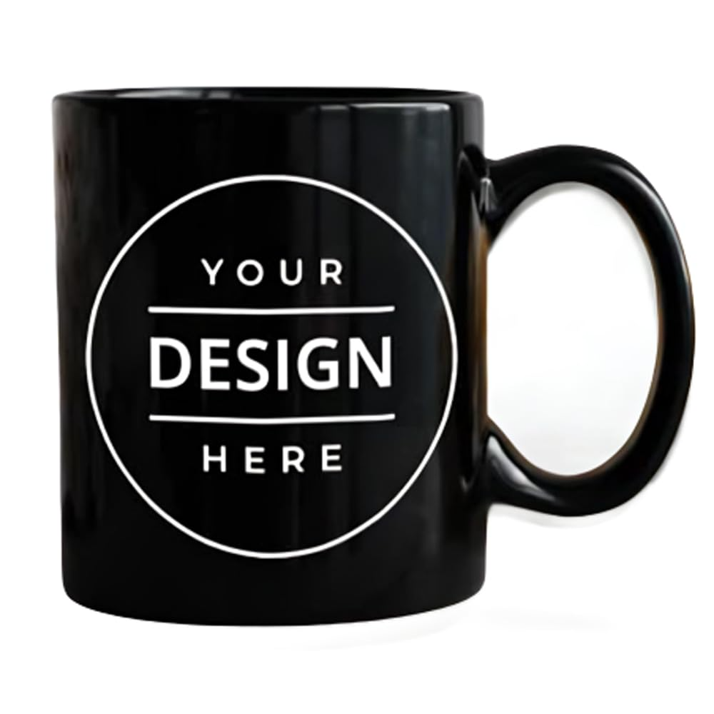 Black Patch Coffee Mug – Customized Photo Text Printing offistoreindia