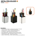 Black Pen Holder Metal – Stylish Desk Organizer