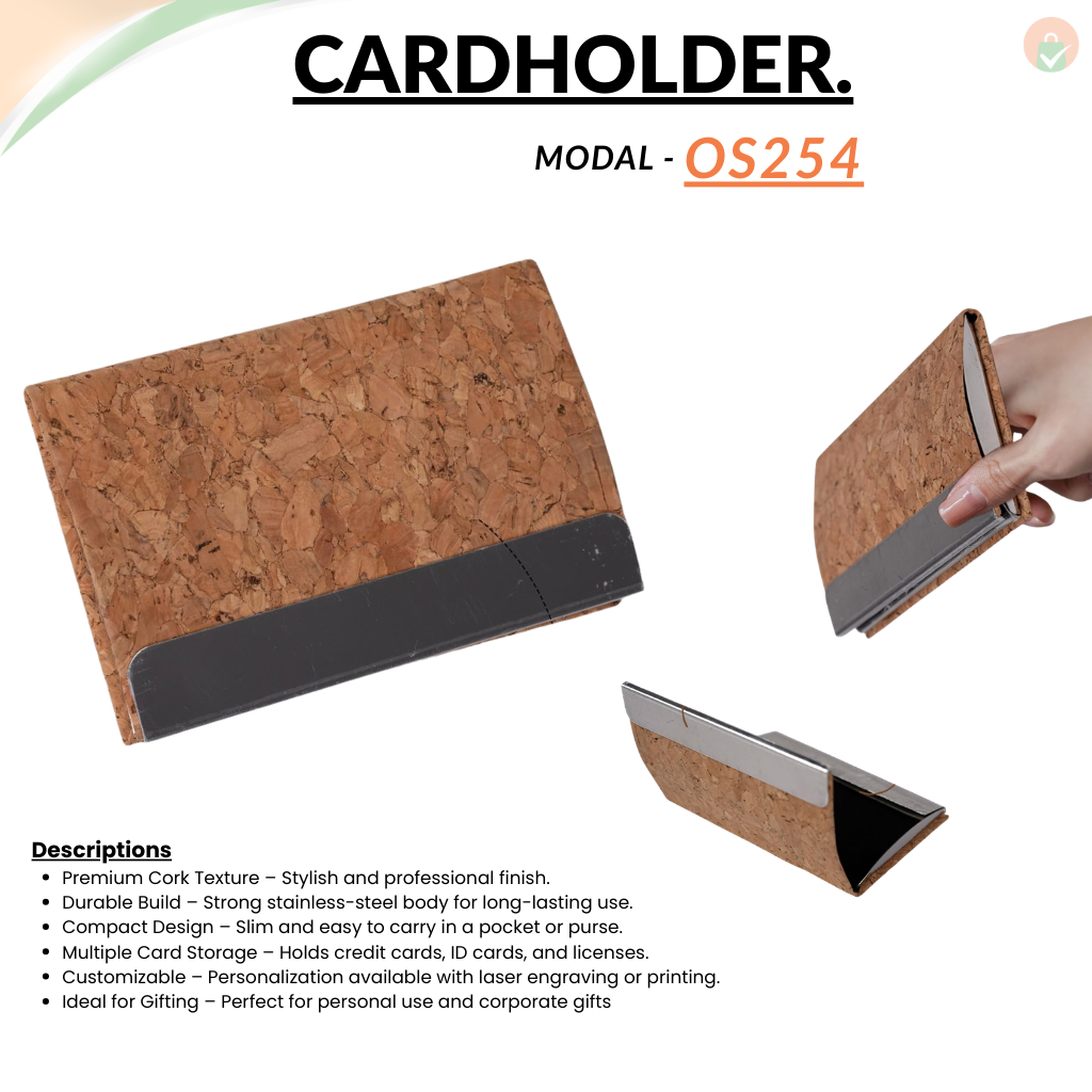 Classic Cork-Finished Cardholder offistoreindia