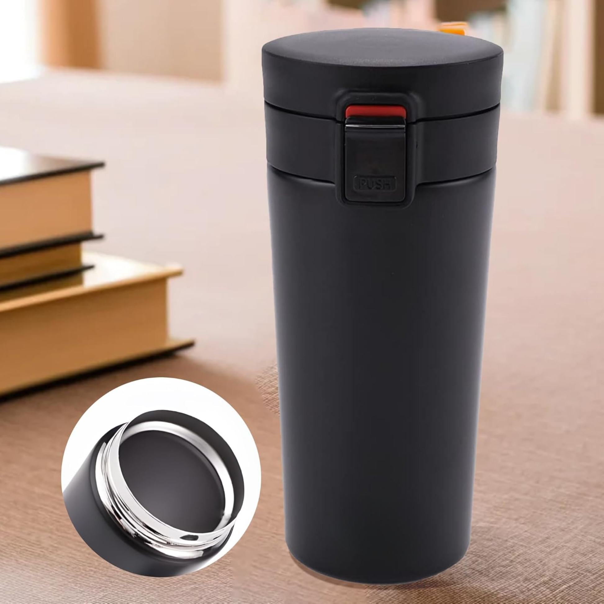 Combo Gift Set 380ml Insulated Coffee Cup Tumbler Keychain Metal Pen A5 Leather Diary offistoreindia