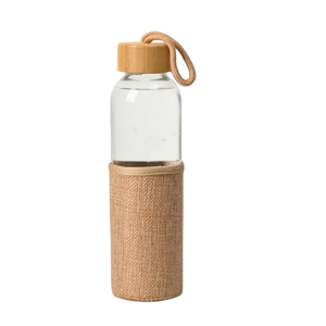 Combo Gift Set Glass Water Bottle with Bamboo Cap Eco Cork Notebook Diary Cork Grip Velvet Touch Pen offistoreindia