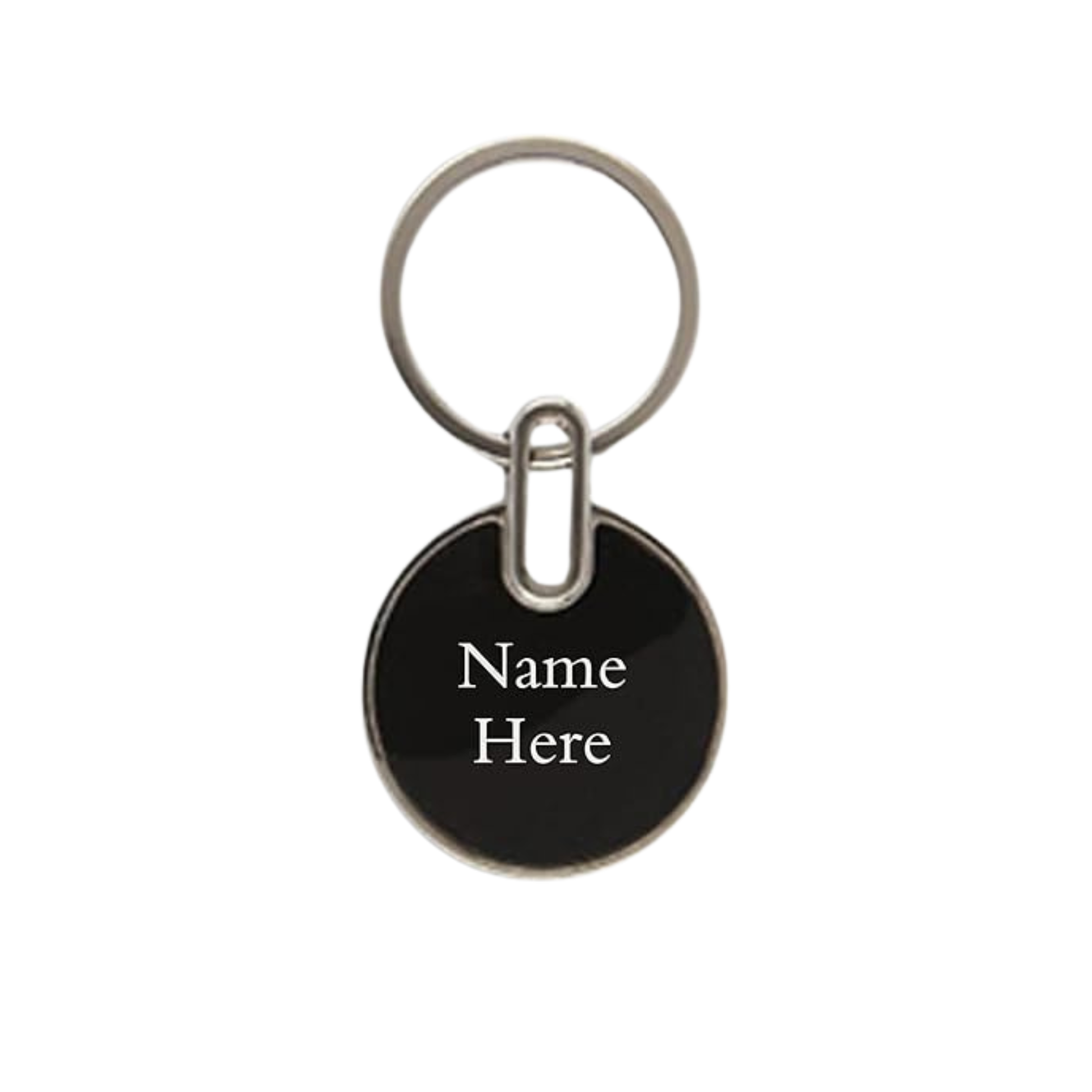 Combo Gift Set Glossy Black Finished Round Keychain with Opener Personalized Black Metal Ballpoint Pen offistoreindia