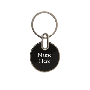 Combo Gift Set Glossy Black Finished Round Keychain with Opener Personalized Black Metal Ballpoint Pen offistoreindia