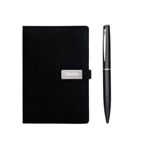Combo Gift Set Personalized Diary Customized Leather A5 Notebook with Custom Metal Ballpoint Pen offistoreindia