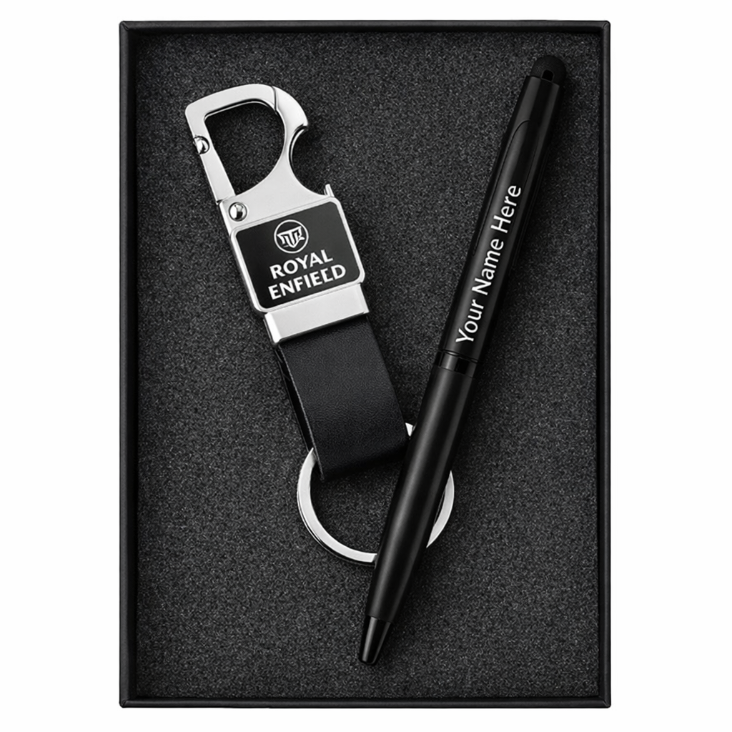 Combo Gift Set Personalized Opener Keychain with Stylus Ball Pen Black Bottle Opener Keychain with Name Engraving offistoreindia
