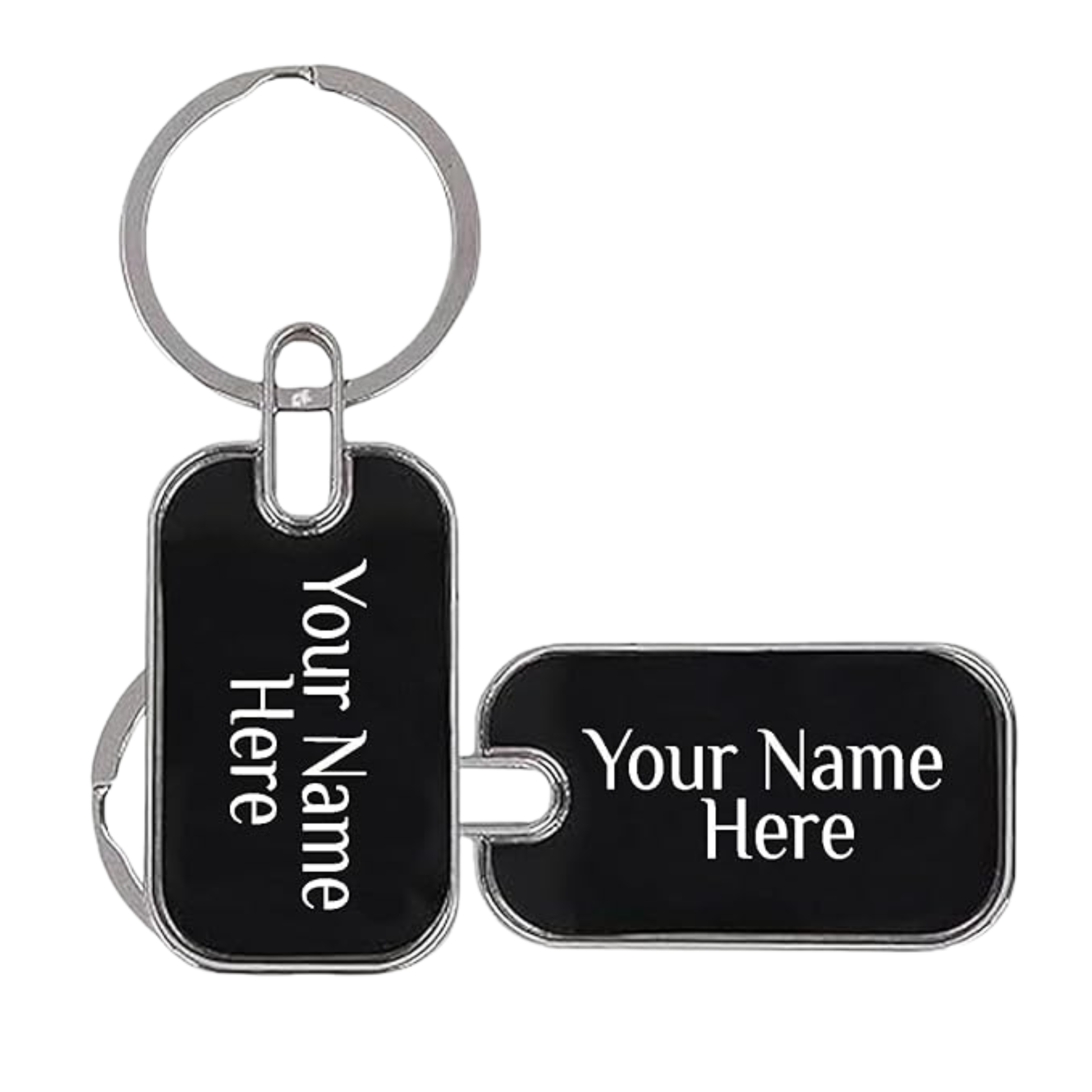 Combo Gift Set Rectangle Metal Keychain Personalized Black Metal Ballpoint Pen offistoreindia