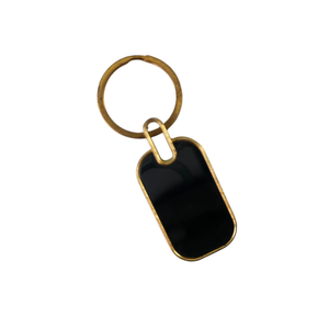 Combo Gift Set Rectangular Metal Keychain Golden Ball Pen with Golden Metal Body (Matte Finish) offistoreindia