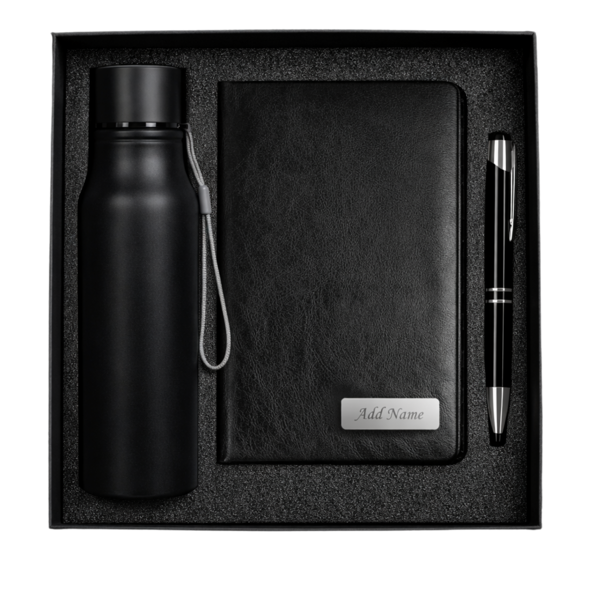 Combo Gift Set – Aluminium Sports Bottle Diary with Metal Ballpoint Pen offistoreindia