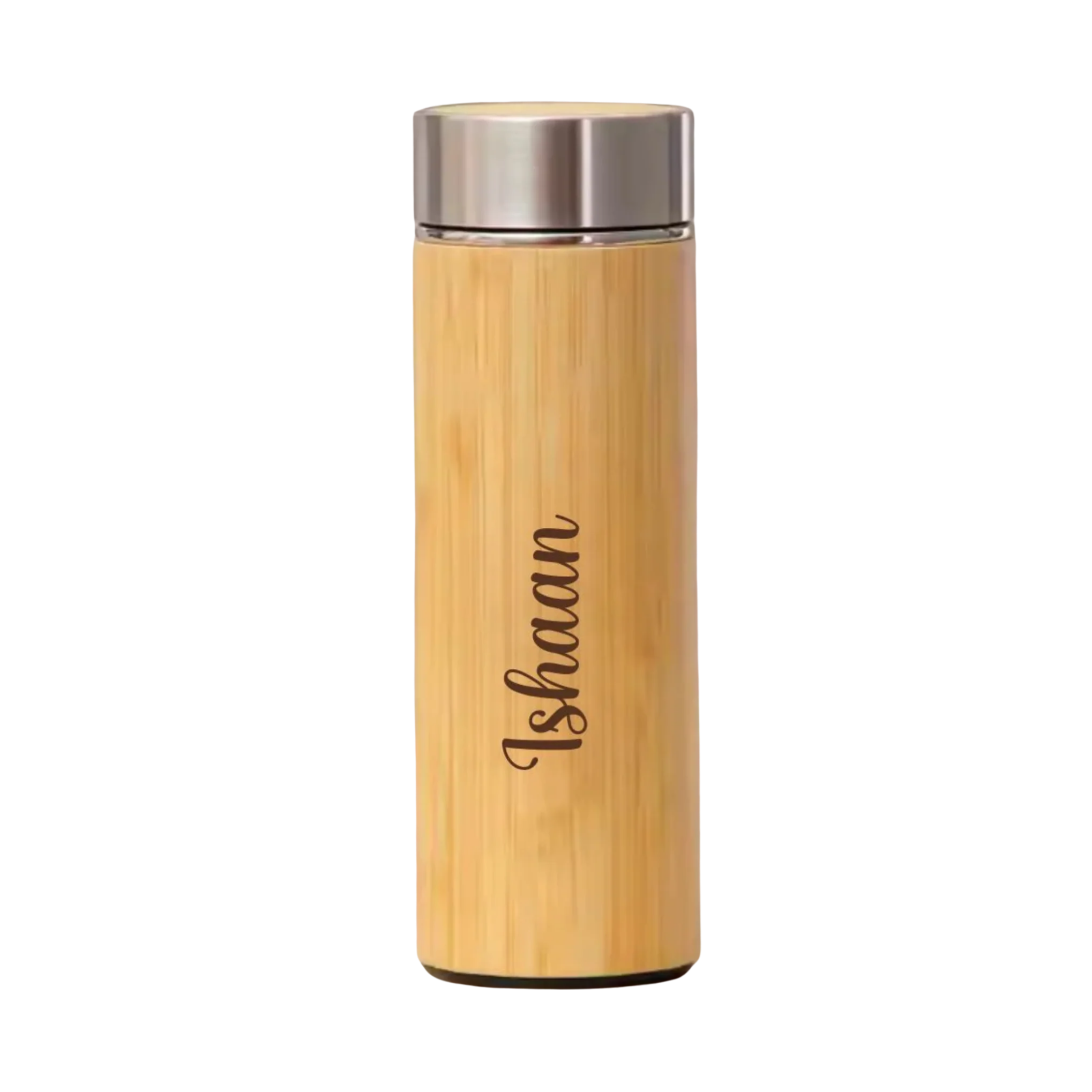 Combo Gift Set – Bamboo Water Bottle Wooden Metal Keychain Bamboo Engraved Pen offistoreindia