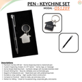 Combo Gift Set Home Shape Steel Keychain Personalized Black Metal Ballpoint Pen