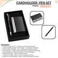 Combo Gift Set Visiting Card HolderPersonalized Black Metal Ballpoint Pen