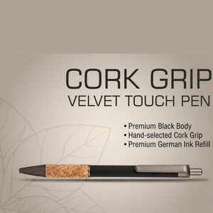 Cork Grip Velvet Touch Pen Premium Eco-Friendly Writing Instrument offistoreindia