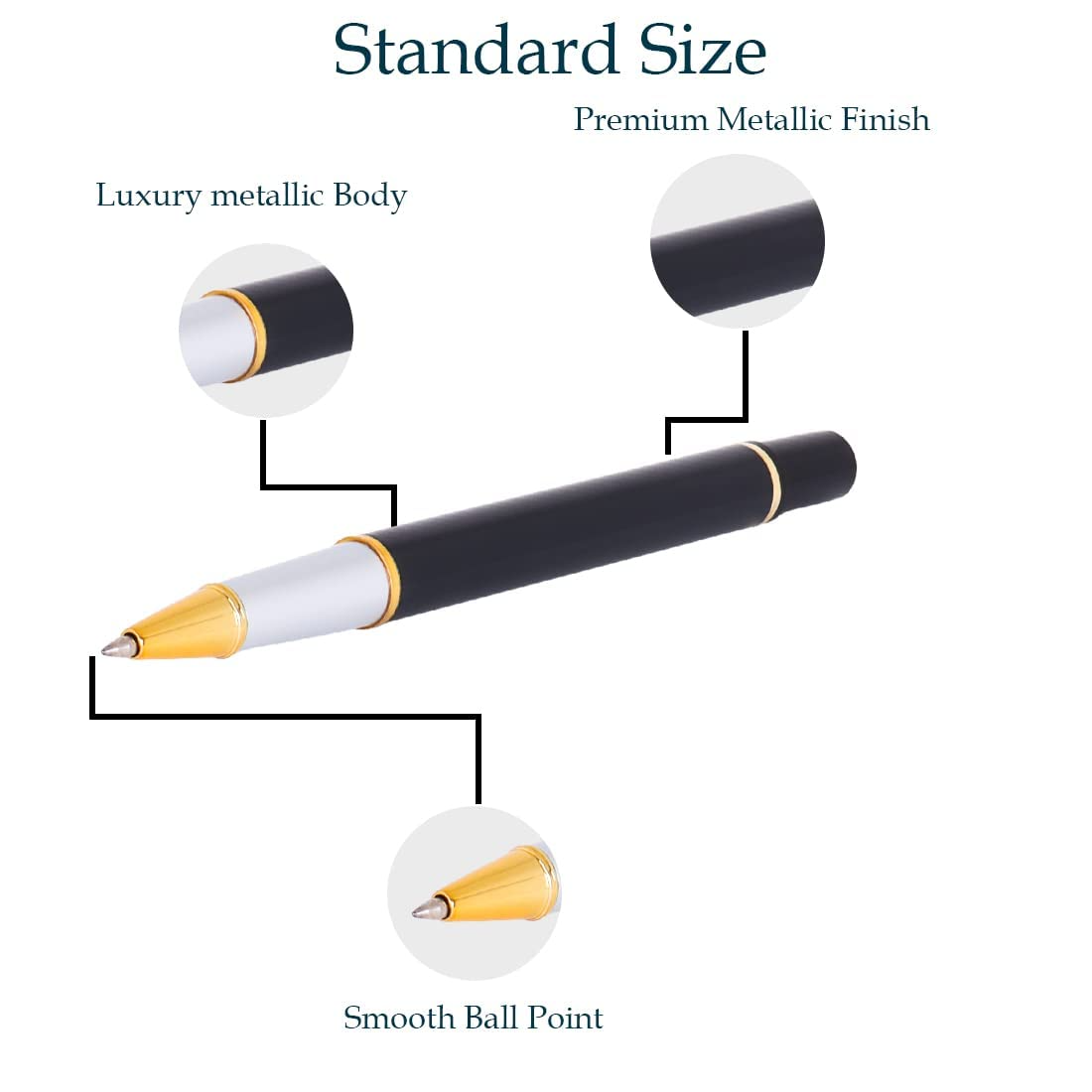 Customized Premium Ballpoint Pen – Black Gold offistoreindia
