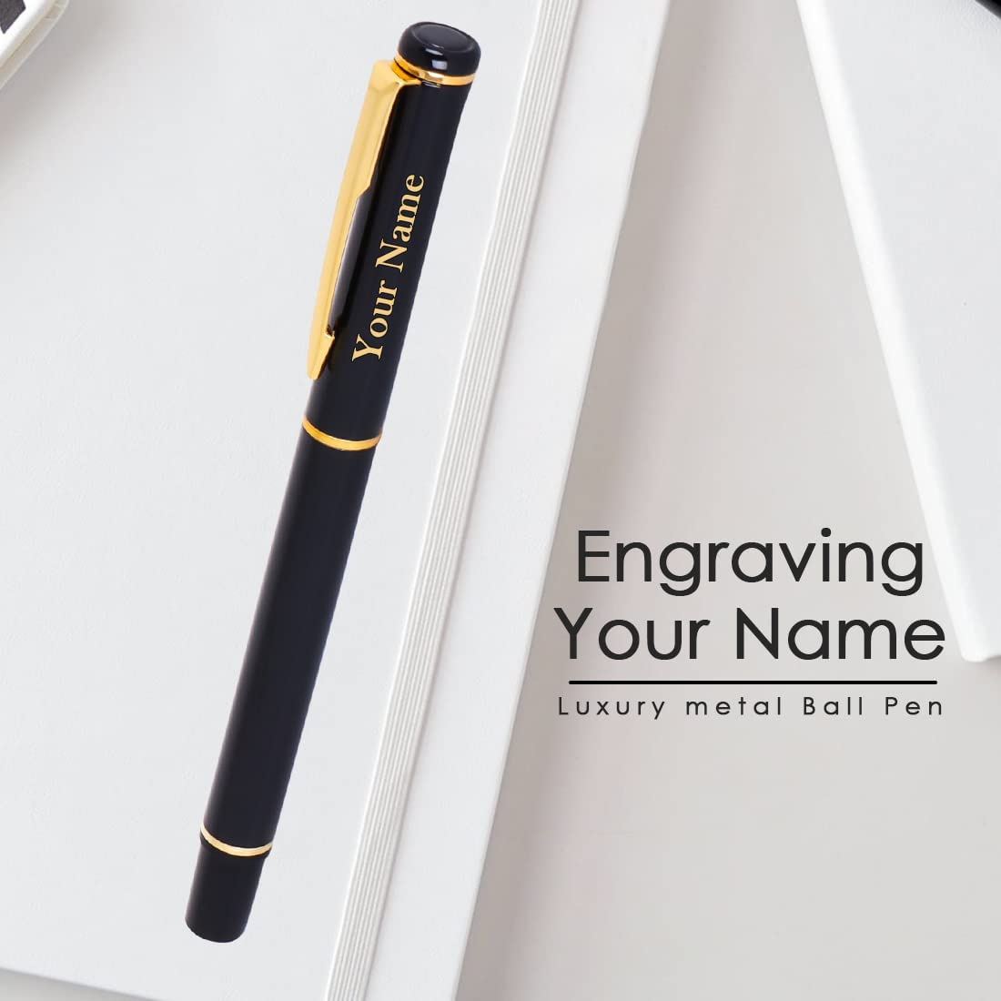 Customized Premium Ballpoint Pen – Black Gold offistoreindia