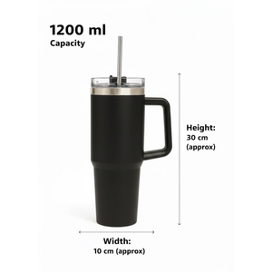 Double Wall Insulated Stainless Steel Tumbler with Handle – 1200ml offistoreindia