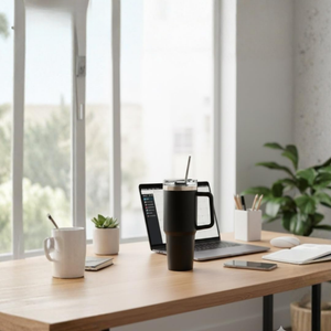 Double Wall Insulated Stainless Steel Tumbler with Handle – 1200ml offistoreindia