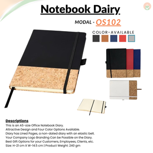 Eco Cork Notebook Diary – Sustainable Corporate Notebook offistoreindia