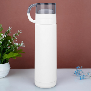 Elegenza Stainless Steel Vacuum Insulated Thermos Water Bottle with Cup – 500 ML offistoreindia