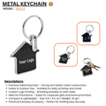 Home Shape Steel Keychain Premium House Design Metal Keychain for Gifting Branding offistoreindia