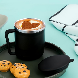 Insulated Stainless Steel Coffee Mug with Lid – 300ml offistoreindia