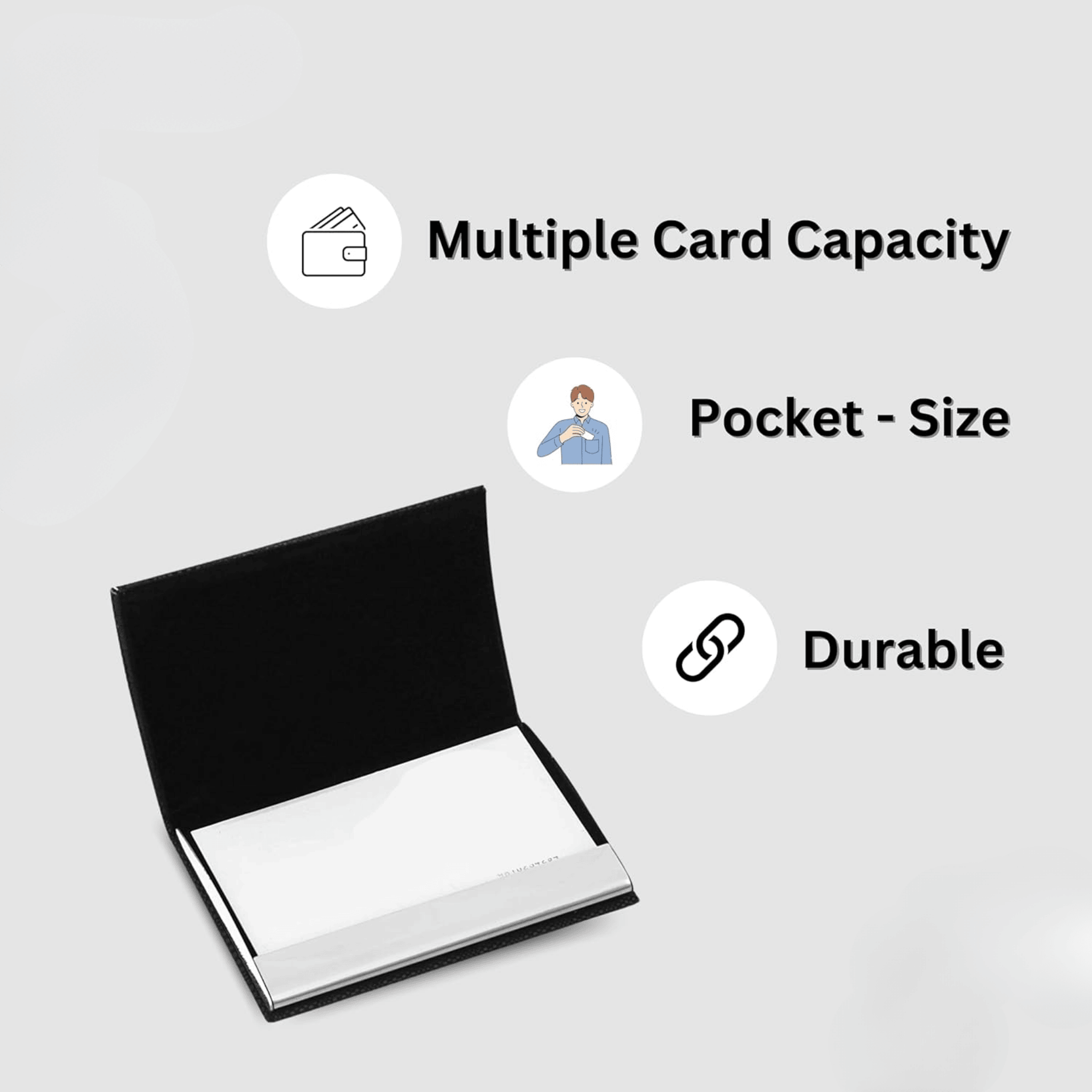 Leather Card Holder – Premium Business Card Case offistoreindia