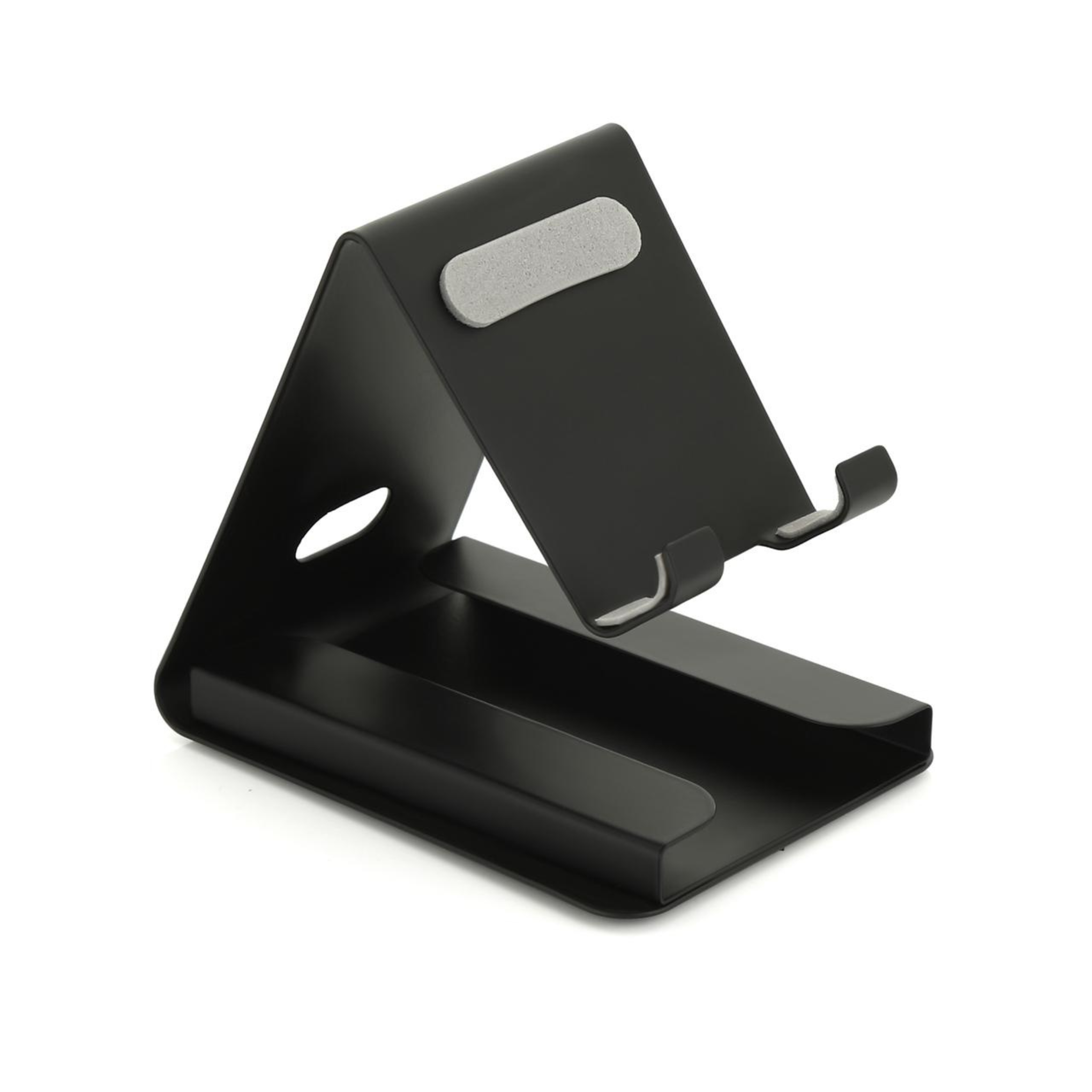 Metal Mobile Phone Stand with Card Holder – Adjustable Anti-Slip Desk Holder for Smartphones