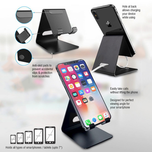 Metal Universal Cell Phone Stand for All Android Phones – Anti-Slip Tabletop Mobile Holder offistoreindia