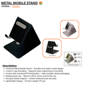 Metal Universal Cell Phone Stand for All Android Phones – Anti-Slip Tabletop Mobile Holder