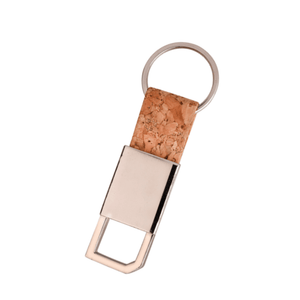 Mini Cork-Finished Strap Metal 600 Keychain offistoreindia