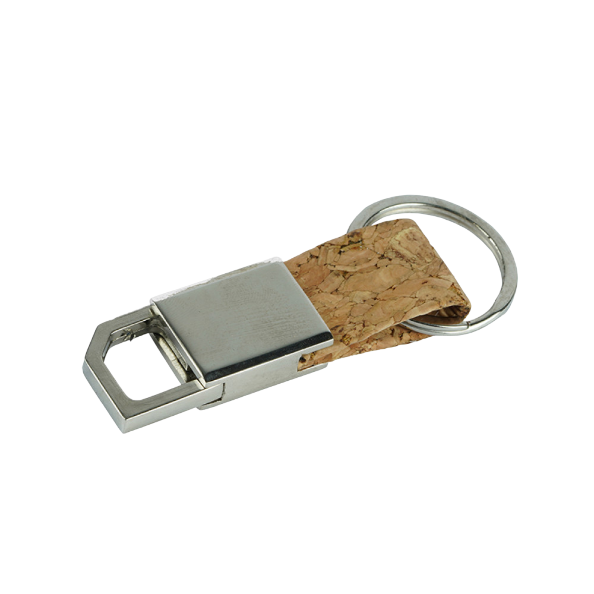 Mini Cork-Finished Strap Metal 600 Keychain offistoreindia